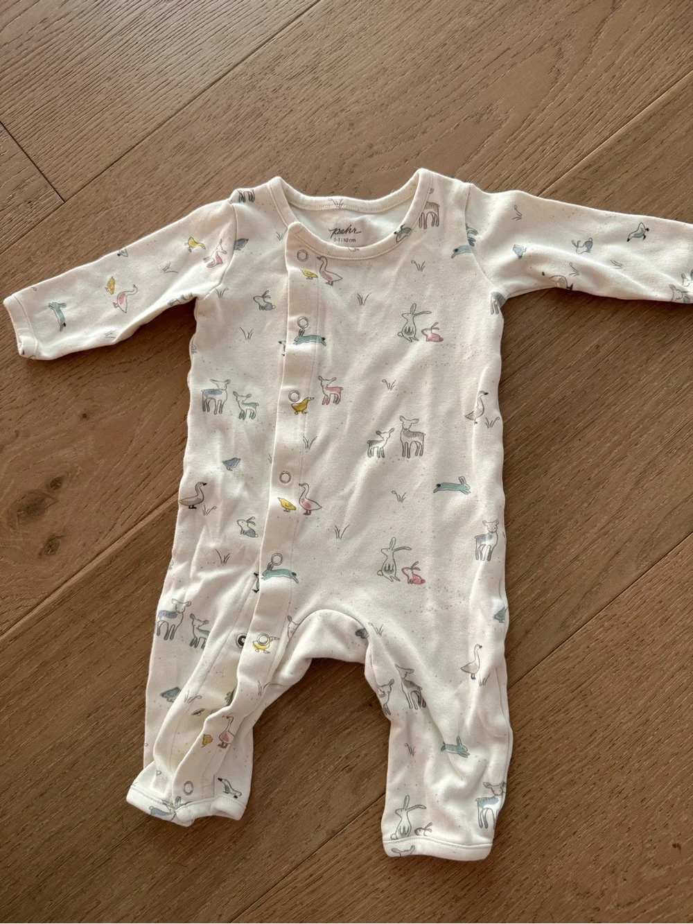 3x Assorted Unisex Pehr Sleeper Pajamas Sz 0-3